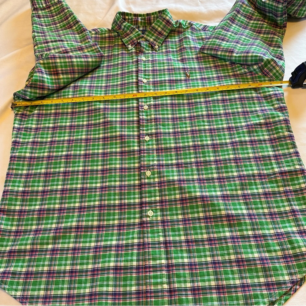 Ralph Lauren Men’s XL LongSleeve Plaid ButtonDown Shirt Green, Navy, Pink, White - Picture 5 of 8